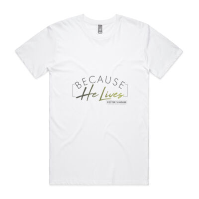 Because He Lives Staple Tee Thumbnail