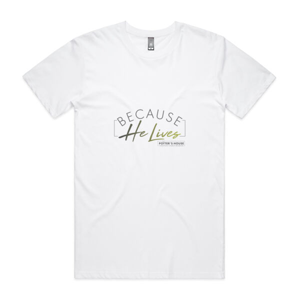 Because He Lives Staple Tee Thumbnail